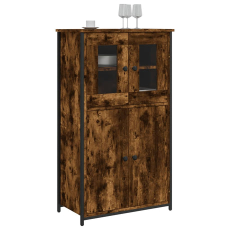 Vidaxl hoge kast 62x32x106,5 cm bewerkt hout gerookt eikenkleurig