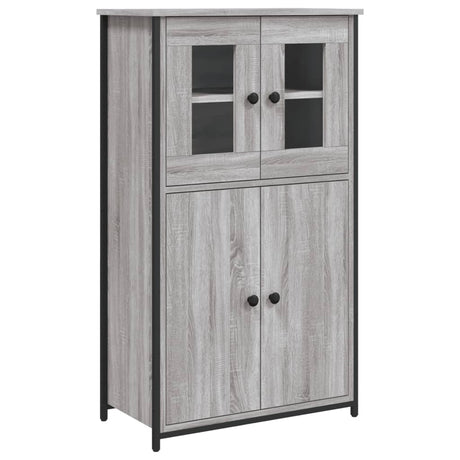 Vidaxl hoge kast 62x32x106,5 cm bewerkt hout grijs sonoma