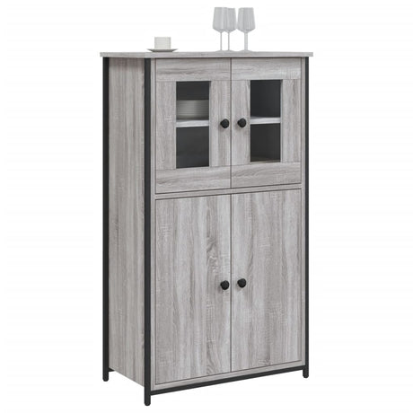Vidaxl hoge kast 62x32x106,5 cm bewerkt hout grijs sonoma