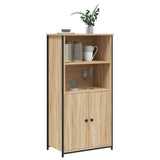 Vidaxl hoge kast 62x36x121,5 cm bewerkt hout sonoma eiken
