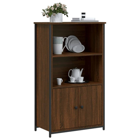 Vidaxl hoge kast 62x32x103,5 cm bewerkt hout bruin eikenkleur