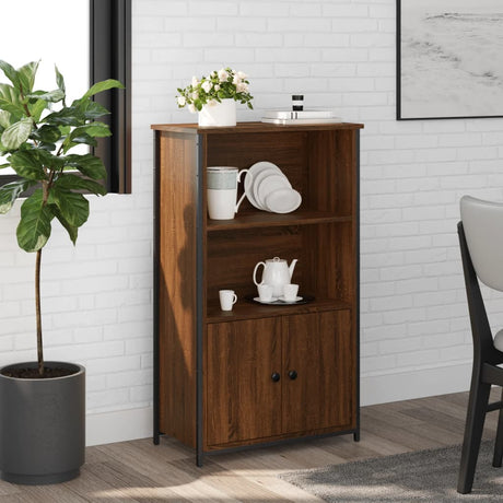 Vidaxl hoge kast 62x32x103,5 cm bewerkt hout bruin eikenkleur