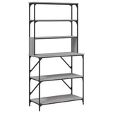 Vidaxl Bakkersrek 6-layer 90x40x180 cm verarbeiteter Holzgrau Sonoma Eiche