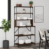 Vidaxl Bakers Rack 6-layer 90x40x180 cm verarbeitete Holzbraune Eiche Farbe