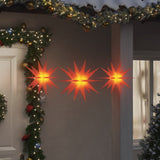 VIDAXL -Weihnachtslampen mit LEDs 3 PCs rot falten