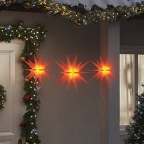 VIDAXL -Weihnachtslampen mit LEDs 3 PCs rot falten
