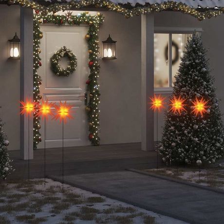 VIDAXL -Weihnachtslampen mit Bodennadel und LEDs 3 ST 35 cm rot