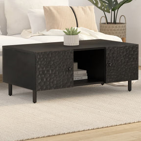 Vidaxl salontafel 100x54x40 cm massief mangohout zwart