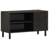 Vidaxl tv-meubel 80x31x46 cm massief mangohout zwart