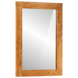 Vidaxl Badezimmerspiegel 50x70x2,5 cm Festes Akazienholz und Glas
