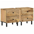 Vidaxl nachtkastjes 2 st 40x33x46 cm massief mangohout