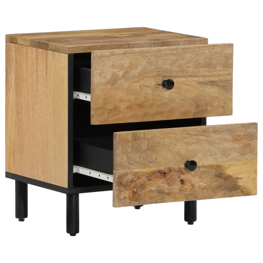 Vidaxl nachtkastjes 2 st 40x33x46 cm massief mangohout