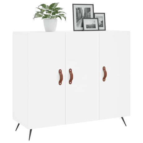 Vidaxl dressoir 90x34x80 cm bewerkt hout wit