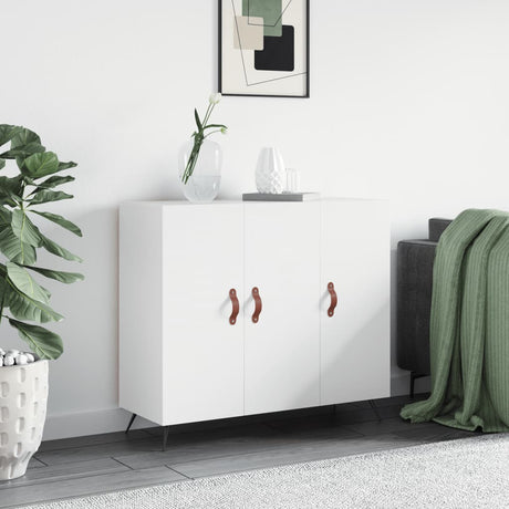 Vidaxl dressoir 90x34x80 cm bewerkt hout wit