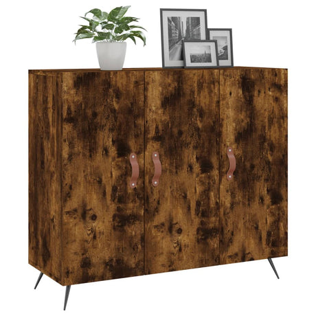 Vidaxl dressoir 90x34x80 cm bewerkt hout gerookt eikenkleurig