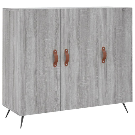 Vidaxl dressoir 90x34x80 cm bewerkt hout grijs sonoma eikenkleurig