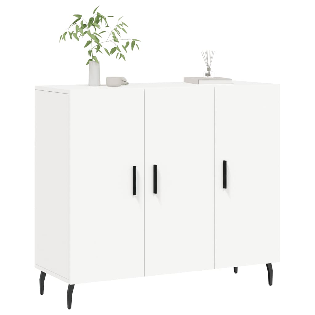 Vidaxl dressoir 90x34x80 cm bewerkt hout wit