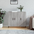 Vidaxl dressoir 90x34x80 cm bewerkt hout grijs sonoma eikenkleurig