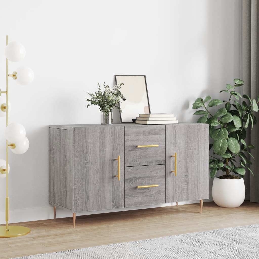 Vidaxl dressoir 100x36x60 cm bewerkt hout grijs sonoma eikenkleurig