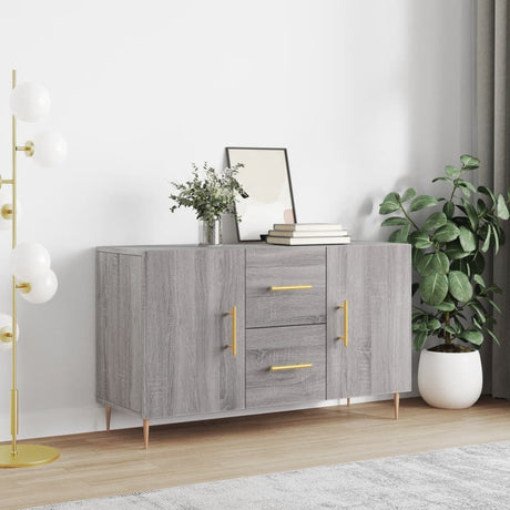 Vidaxl dressoir 100x36x60 cm bewerkt hout grijs sonoma eikenkleurig