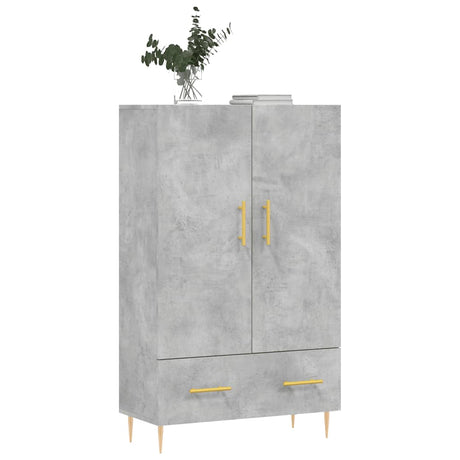 Vidaxl hoge kast 69,5x31x115 cm bewerkt hout betongrijs