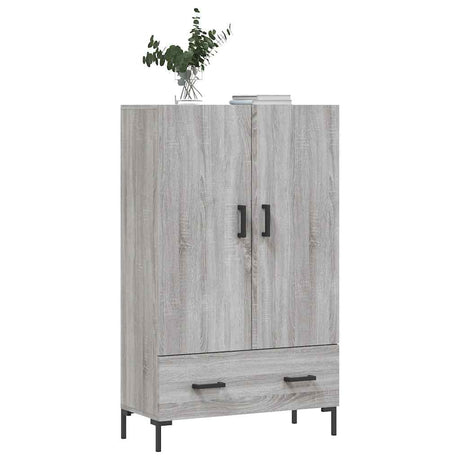 Vidaxl hoge kast 69,5x31x115 cm bewerkt hout grijs sonoma eikenkleurig