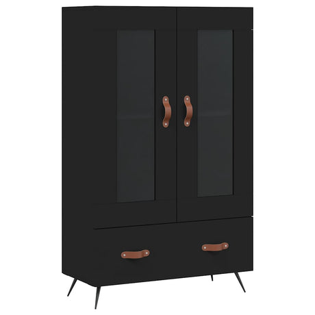 Vidaxl hoge kast 69,5x31x115 cm bewerkt hout zwart