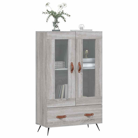 Vidaxl hoge kast 69,5x31x115 cm bewerkt hout grijs sonoma eikenkleurig