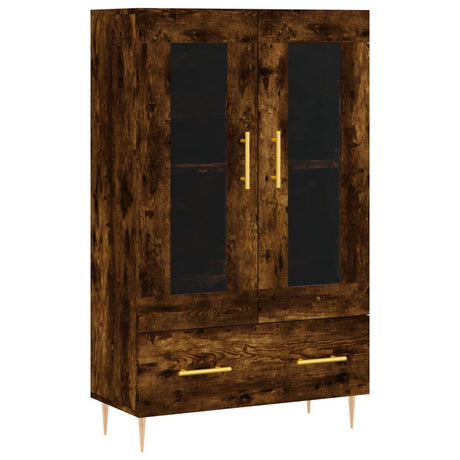 Vidaxl hoge kast 69,5x31x115 cm bewerkt hout gerookt eikenkleurig