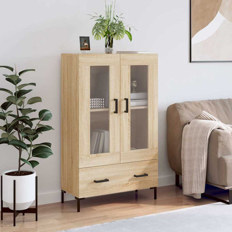 Vidaxl hoge kast 69,5x31x115 cm bewerkt hout sonoma eikenkleurig