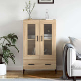 Vidaxl hoge kast 69,5x31x115 cm bewerkt hout sonoma eikenkleurig