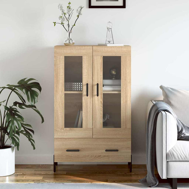 Vidaxl hoge kast 69,5x31x115 cm bewerkt hout sonoma eikenkleurig