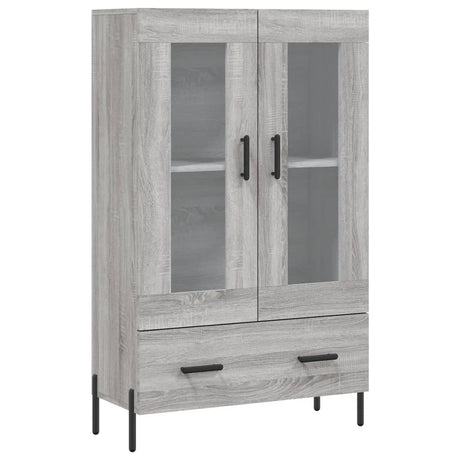 Vidaxl hoge kast 69,5x31x115 cm bewerkt hout grijs sonoma eikenkleurig