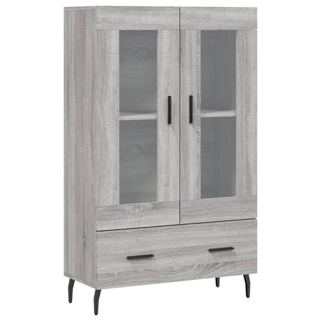 Vidaxl hoge kast 69,5x31x115 cm bewerkt hout grijs sonoma eikenkleurig