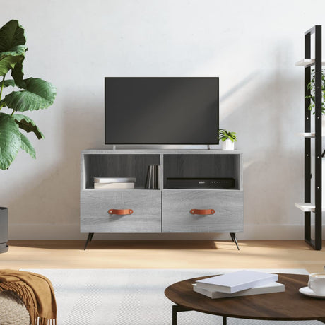 Vidaxl tv-meubel 80x36x50 cm bewerkt hout grijs sonoma eikenkleurig