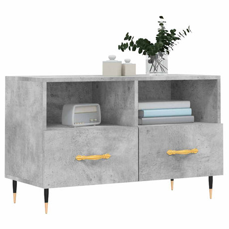 Vidaxl tv-meubel 80x36x50 cm bewerkt hout betongrijs