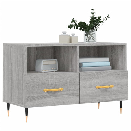 Vidaxl tv-meubel 80x36x50 cm bewerkt hout grijs sonoma eikenkleurig