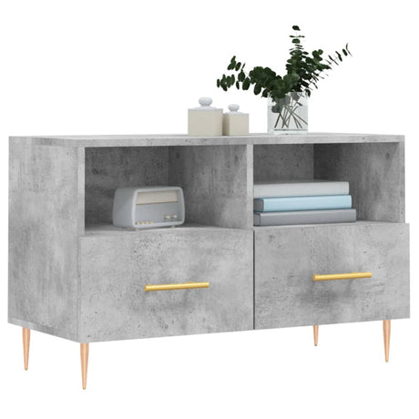 Vidaxl tv-meubel 80x36x50 cm bewerkt hout betongrijs