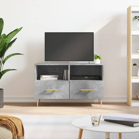 Vidaxl tv-meubel 80x36x50 cm bewerkt hout betongrijs