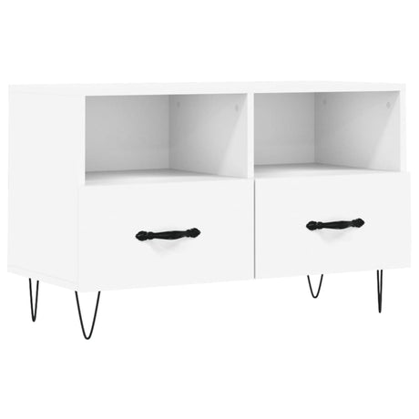 Vidaxl tv-meubel 80x36x50 cm bewerkt hout wit