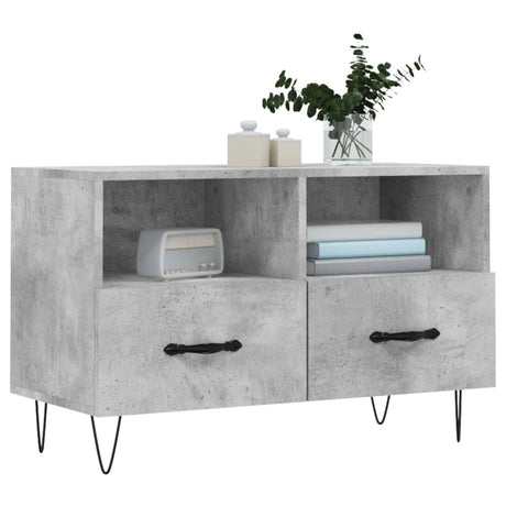 Vidaxl tv-meubel 80x36x50 cm bewerkt hout betongrijs