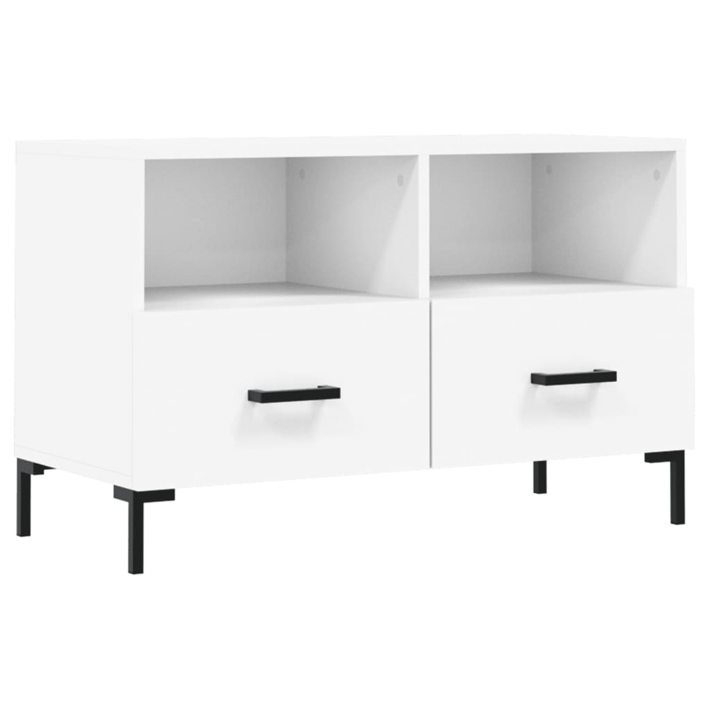 Vidaxl tv-meubel 80x36x50 cm bewerkt hout wit