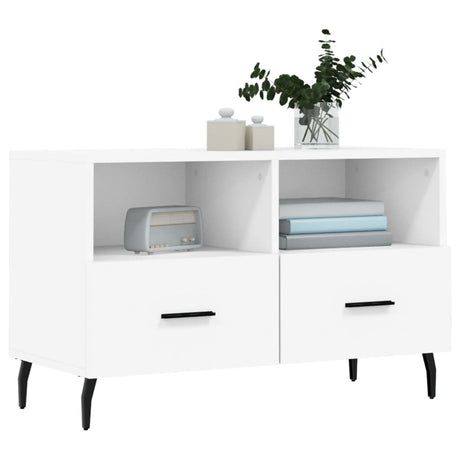 Vidaxl tv-meubel 80x36x50 cm bewerkt hout wit