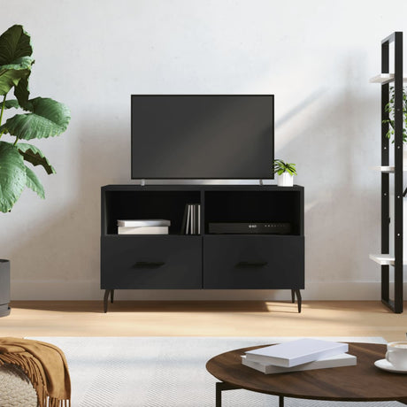 Vidaxl tv-meubel 80x36x50 cm bewerkt hout zwart