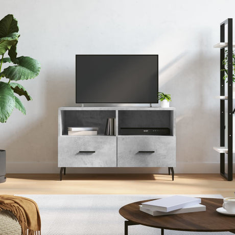 Vidaxl tv-meubel 80x36x50 cm bewerkt hout betongrijs