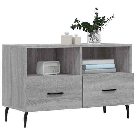 Vidaxl tv-meubel 80x36x50 cm bewerkt hout grijs sonoma eikenkleurig