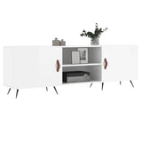 Vidaxl tv-meubel 150x30x50 cm bewerkt hout hoogglans wit