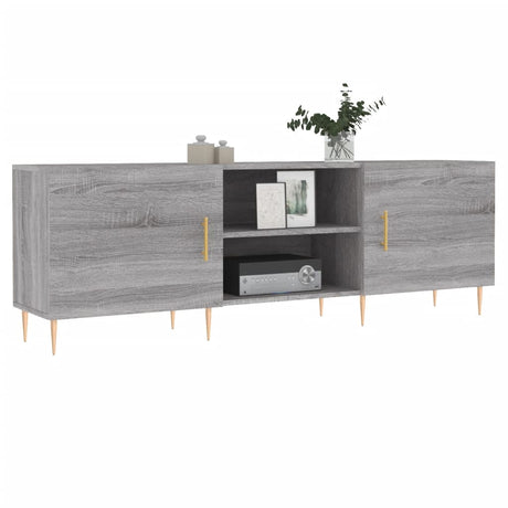 Vidaxl tv-meubel 150x30x50 cm bewerkt hout grijs sonoma eikenkleurig