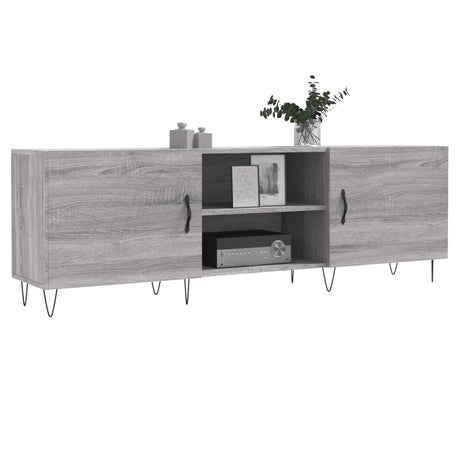 Vidaxl tv-meubel 150x30x50 cm bewerkt hout grijs sonoma eikenkleurig