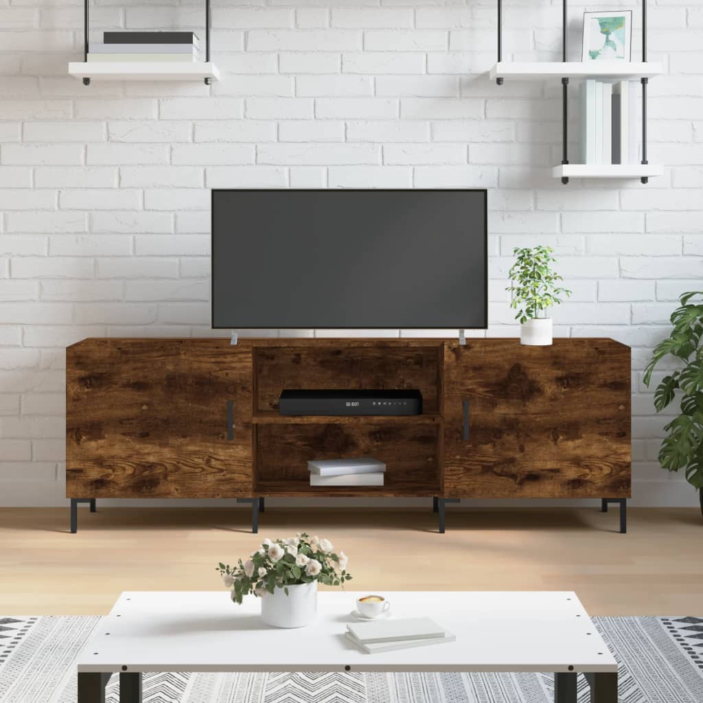 Vidaxl tv-meubel 150x30x50 cm bewerkt hout gerookt eikenkleurig